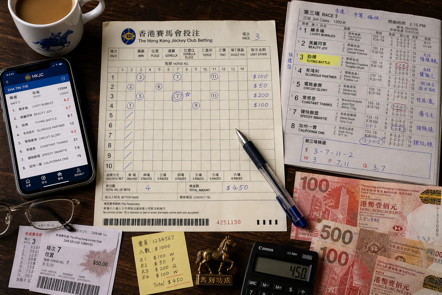 香港賽馬投注玩法獨贏孖T三重彩四連環