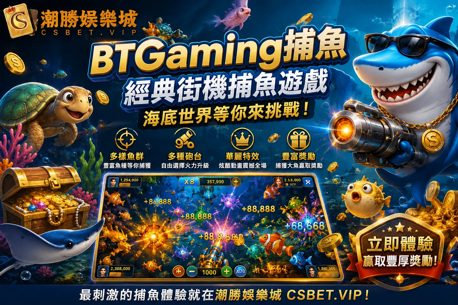 BTGaming捕魚：熱門街機捕魚遊戲玩法與特色完整介紹