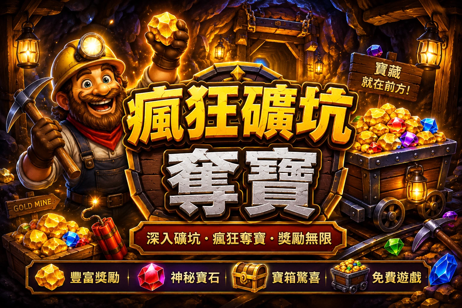 瘋狂礦坑奪寶｜深入神秘礦坑展開黃金尋寶之旅